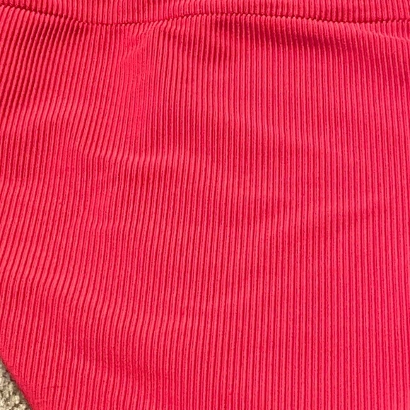 New! Beach Riot Emma cutout bow front bikini bottom pink rib 14385 - Picture 5 of 12